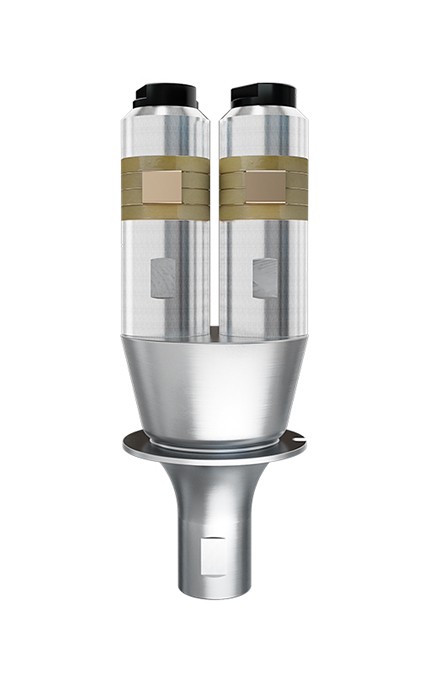 15kHz-4200W 新力源换能器 双柱直筒(银黄)